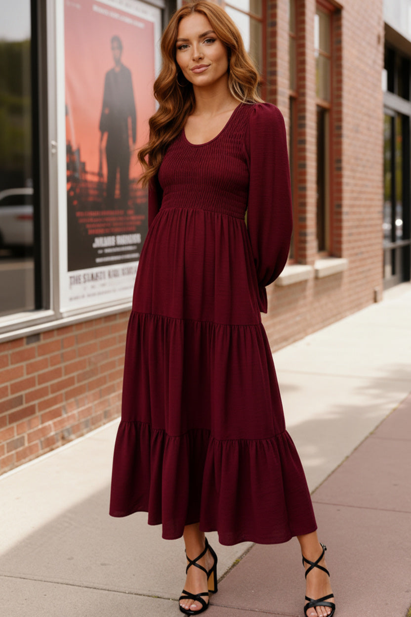 Burgundy Magic Maxi Dress