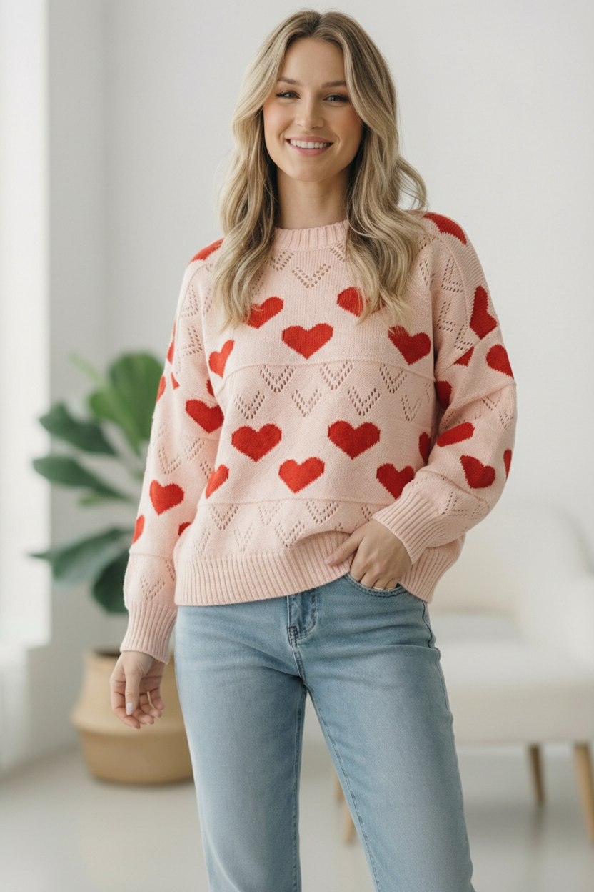 A Love Note Heart Sweater